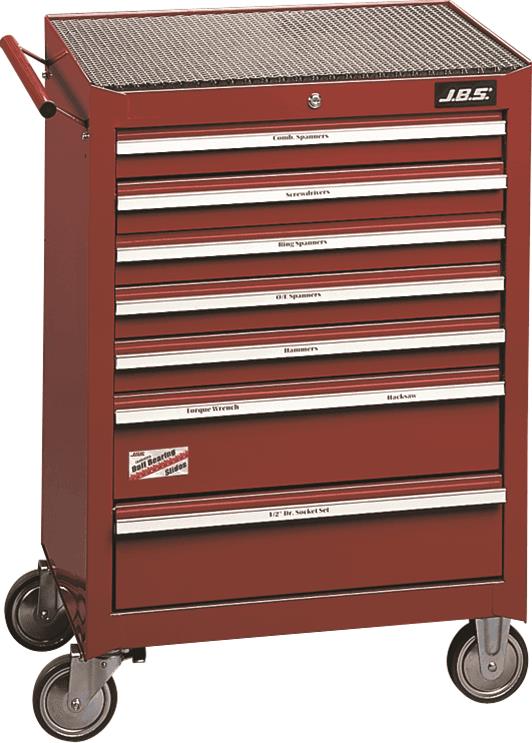 Tool Trolley with Ball Bearing Slides - 7 Drawers - JBS