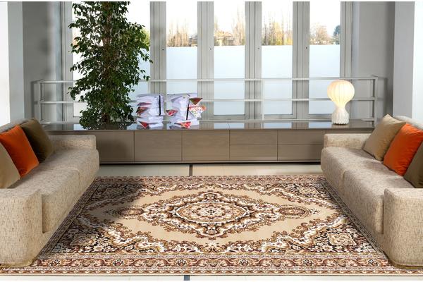 Traditional Medallion Rug Beige 280x190cm