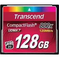 Transcend 128Gb 800X Compact Flash Card (Premium)