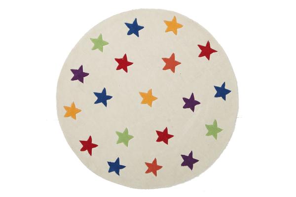 Twinkle Twinkle Star Rug White 120x120cm