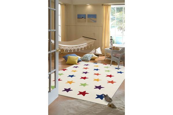 Twinkle Twinkle Star Rug White 165x115cm