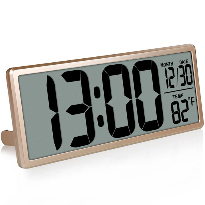 TXL 13.8' Large Digital Wall Clock Jumbo Digital Alarm Clock Oversized LCD Display Alarm Snooze Calendar Indoor Temperature