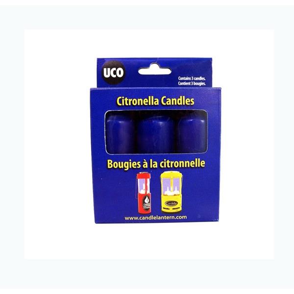 Uco Orig/cand 3pk Citronella 9 Hour Candles