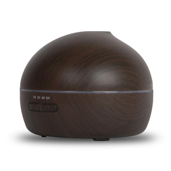 Ultrasonic Aroma Diffuser LED Essential Oil Humidifier Air Purifier Droplet Dark Wood 300ML