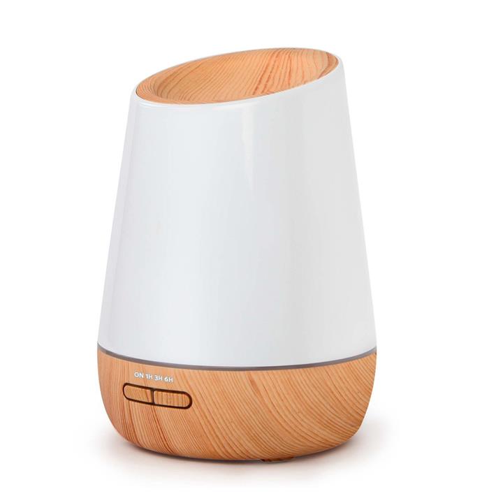 Ultrasonic Aroma Diffuser LED Essential Oil Humidifier Air Purifier Cylinder Light Wood 500ML