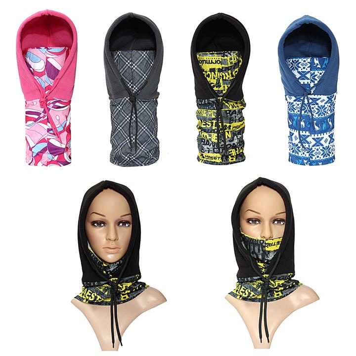 Unisex Full Face Mask Fleece Cap Neck Warmer Hood Winter Sports Multifunctional Ski Hat