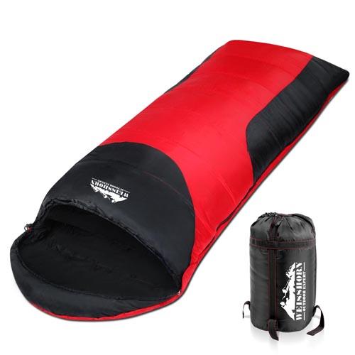 Weisshorn Winter Envelope Sleeping Bag Ultra Warm For Outdoors Hiking Camping Red Black