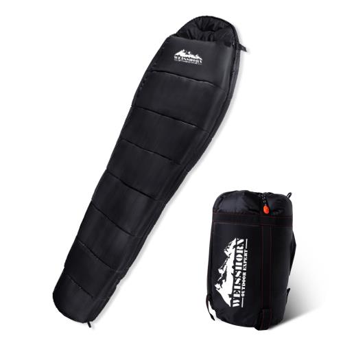 Weisshorn Single Camping Hiking Lightweight Sleeping Bags Black 