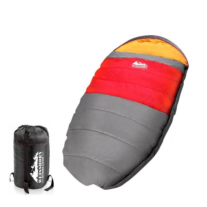 Weisshorn Sleeping Bag Thermal Pebble Design Camping Hiking Wide King Size Red