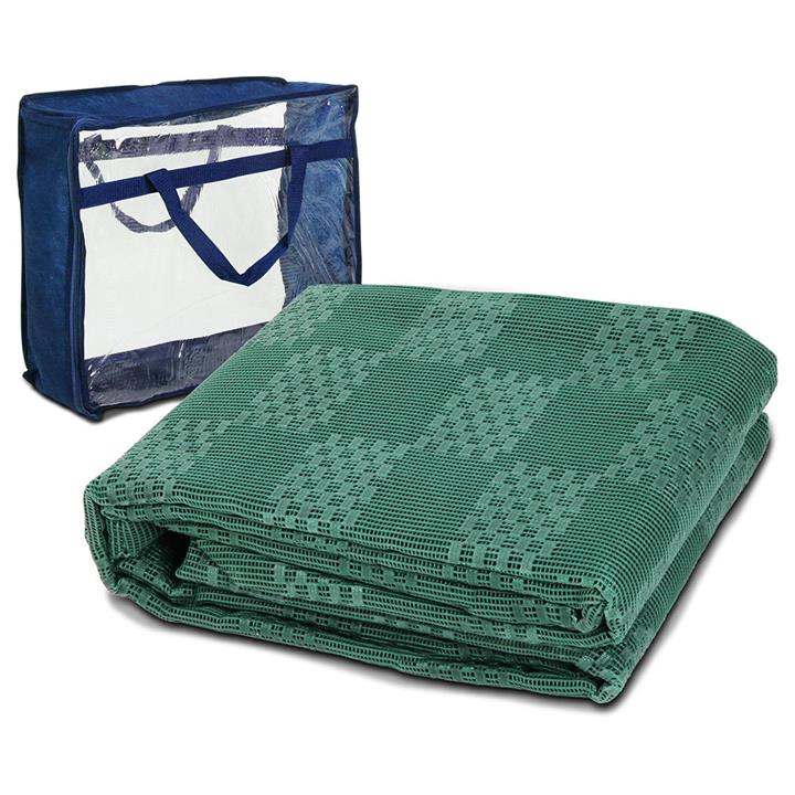 Weisshorn Annex Floor Mat For Camping Caravan Tent on Grass or Sand 4m x 2.5m PVC Green Matting