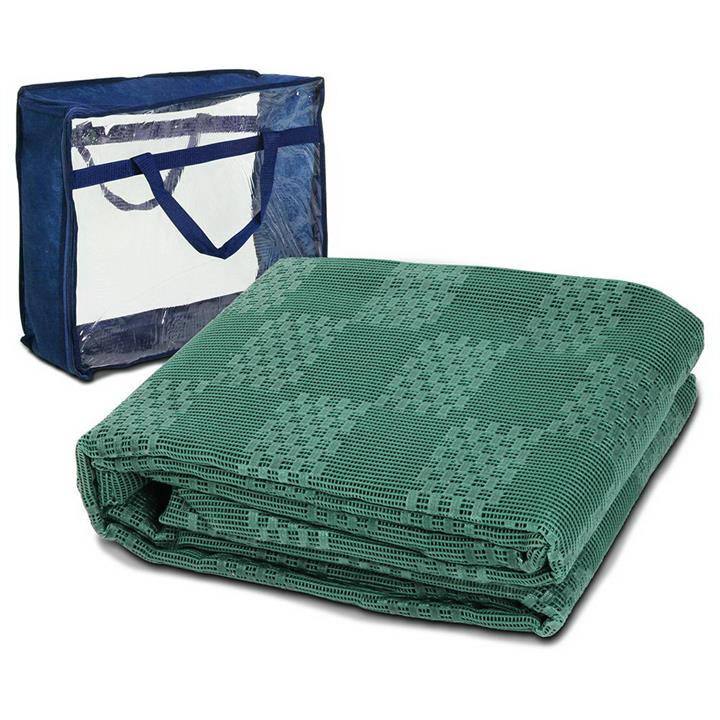 Weisshorn Annex Floor Mat For Camping Caravan Tent on Grass or Sand 5m x 2.5m PVC Green Matting