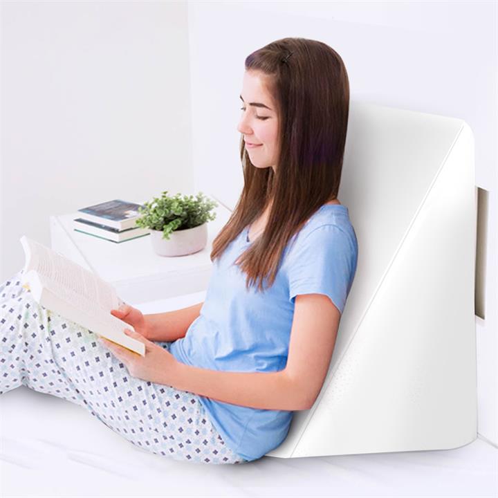 Wedge Pillow Cushion Bed Backrest - White