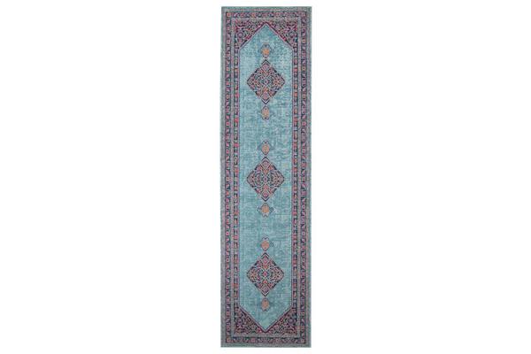 Whisper Diamond Blue Runner Rug 400X80cm