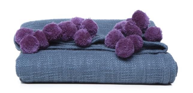 Wild Lavender Pom Pom Throw