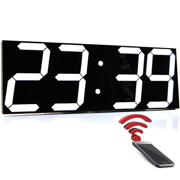 Wifi Remote Control Large Wall Clock Modern Design Smart Digital Clock Temperature Calendar Display Timer Wall Watch