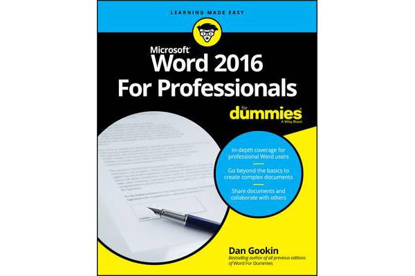 Word 2016 for Professionals for Dummies