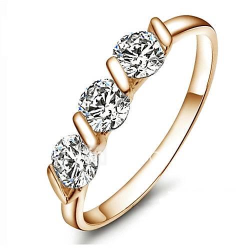 Women's Gold Plated Statement Ring - Fashion Gold Ring For Wedding / Party / Casual / Crystal