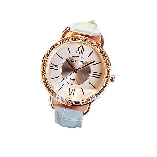 Women's Quartz Fashion Watch Japanese Casual Watch Genuine Leather Band Casual Black White Red Pink Purple Sky Blue