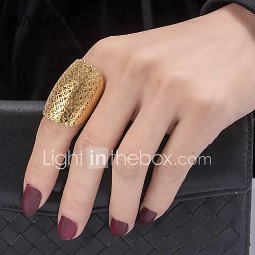 Women's Gold Plated Statement Ring - Geometric Fashion Gold Ring For Party / Gift