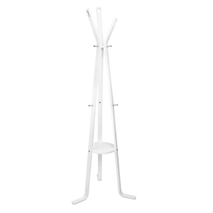 Wooden Coat  modern design Hanger Stand - White