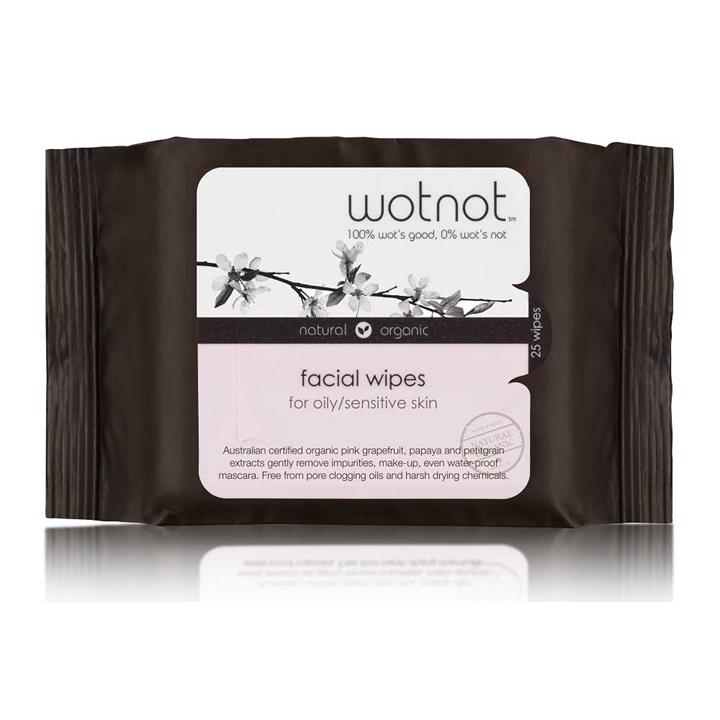 Wotnot Facial Wipes Oily/ Sensitive Skin x 25