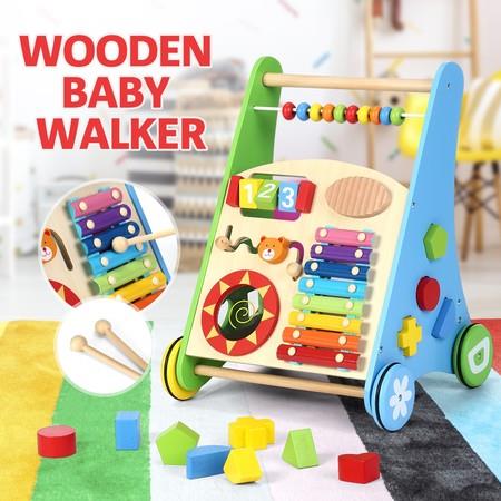 Wooden Baby Walker Toddler Walker Baby Push Activity Walker Wooden Toys