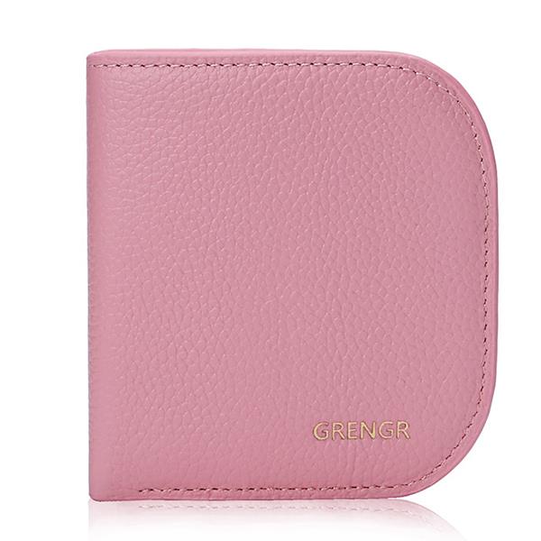 Women Cute Mini Wallet Genuine Leather Card Holder Purse with 6 Card Slots