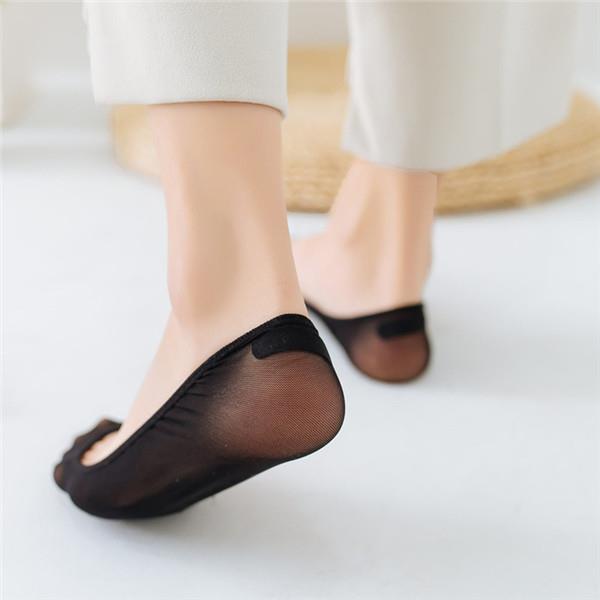 Women Cotton Heel Pad Boat Socks