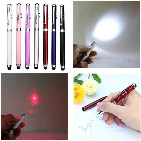 XANES RD03 4-In-1 Function 650nm Ballpen Capacitive Touch Red Laser Pointer