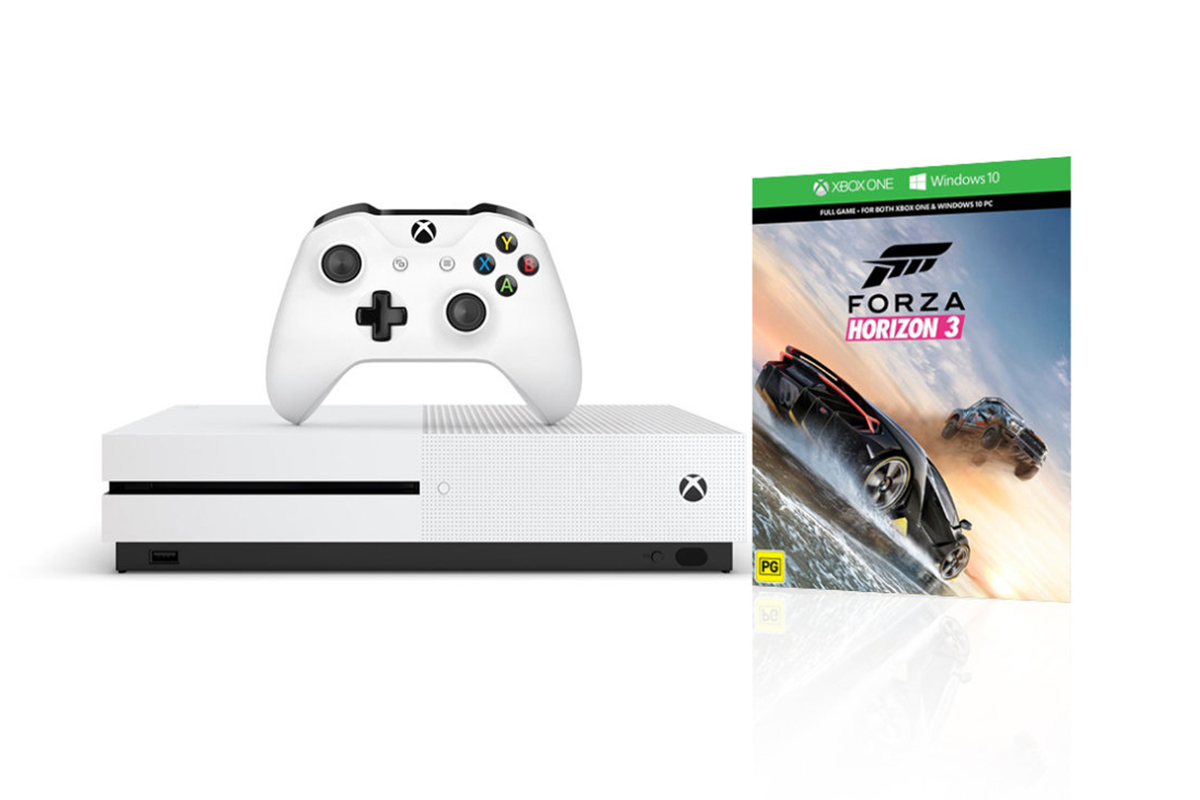 Xbox One S Console 500GB with Forza Horizon 3 and Hot Wheels DLC