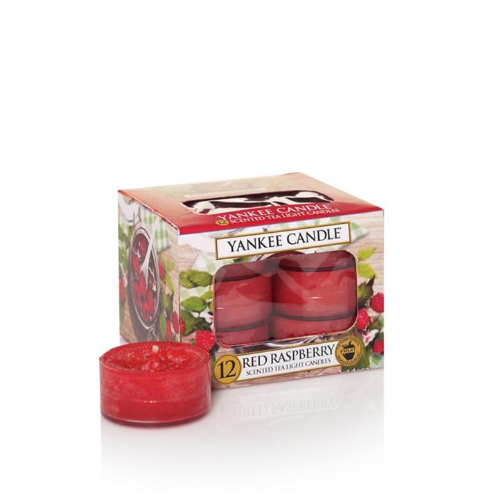 Yankee Candle 'red Raspberry' Scented Tea Light Candle, Red