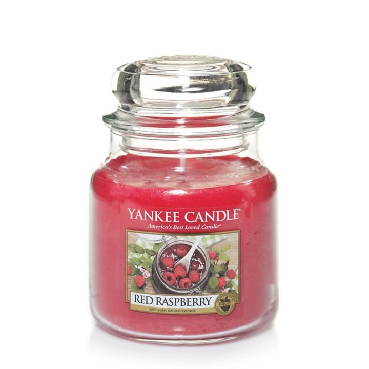 Yankee Candle Medium 'red Raspberry' Scented Jar Candle, Red