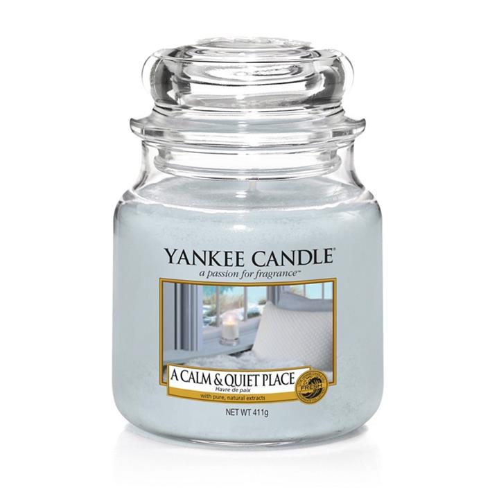 Yankee Candle Medium Classic 'A Calm and Quiet Place' Scented Jar Candle, Multicoloured