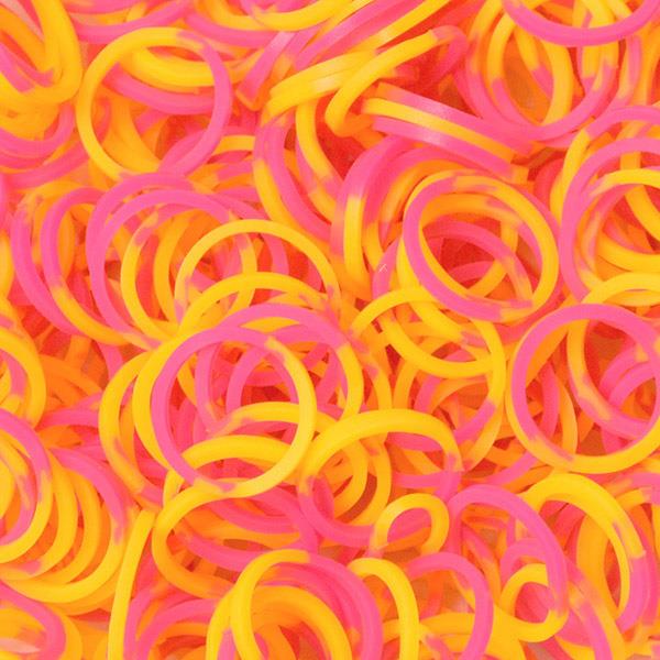 Yellow Pink Duo - Rainbow Loom Rubber Bands NEW!