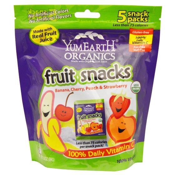 Yummy Earth Organic Vegan Fruit Snack Packs 99g