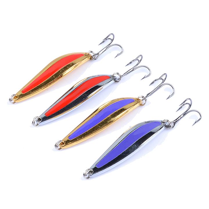 ZANLURE 4pcs/set 4.3-5.5cm 5-10g Fishing Lure Metal Sequins Spoon Hard Baits Fresh Saltwater Fishing