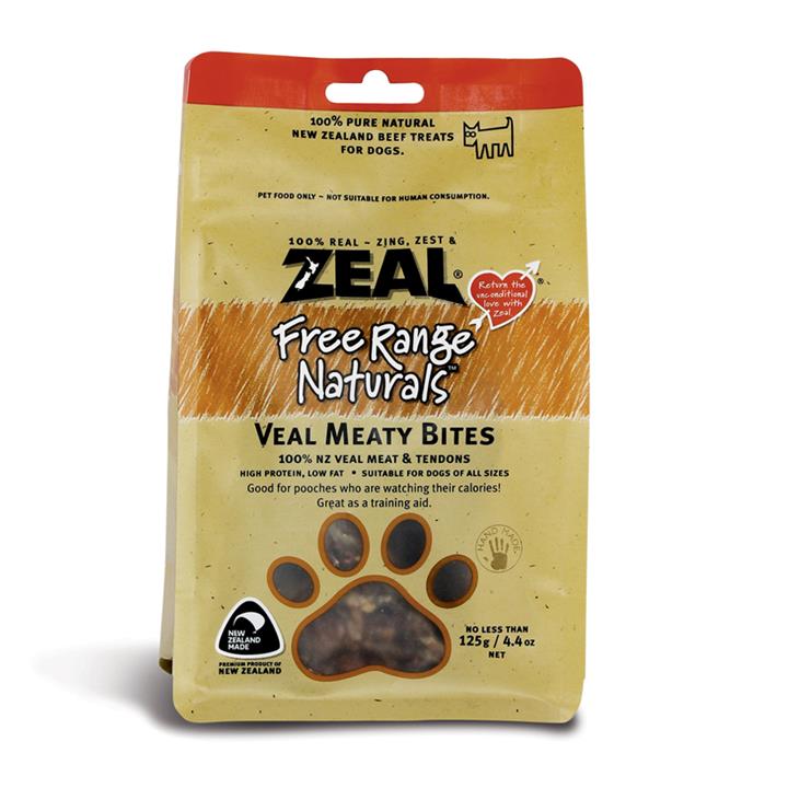 Zeal Free Range Naturals Veal Meaty Bites 125g