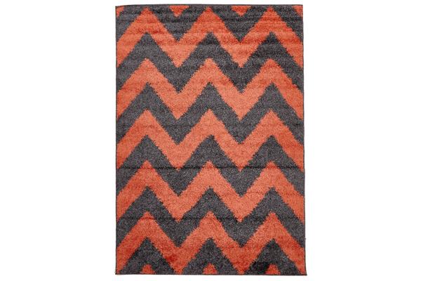 Ziggy Shag Rug Tangerine Charcoal 330x240cm