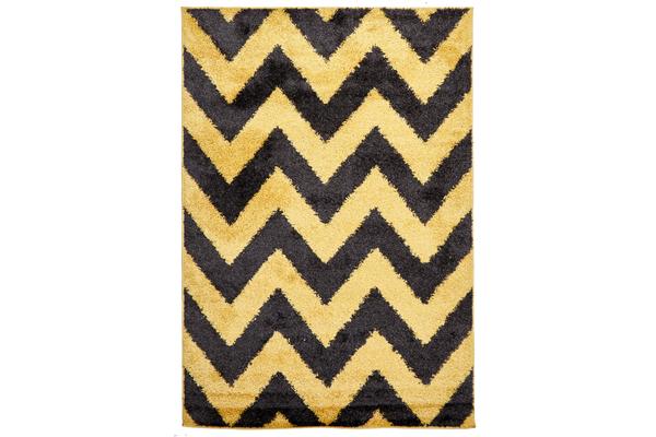 Ziggy Shag Rug Yellow Charcoal 330x240cm