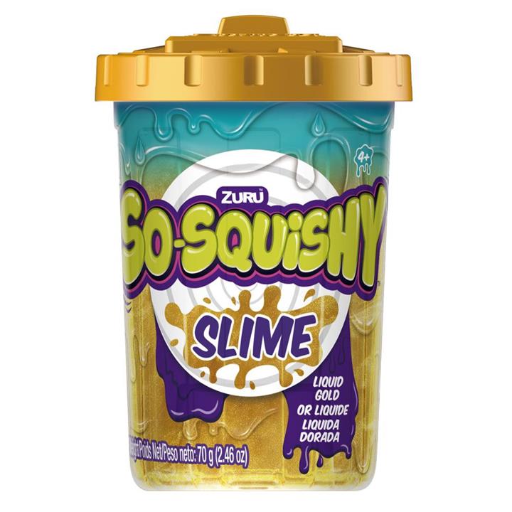 Zuru So-Skwishy Slime Large Tub - Liquid Gold