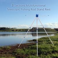  3 sections multifunctional portable telescopic fishing rod stand rest ...