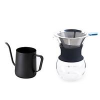  ml stainless steel glass coffee maker set brew coffee maker reusable