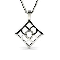 0.05ct. Pave Setting Round Diamond Delicate Pendant