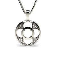 0.05ct. Pave Setting Round Diamond Delicate Pendant