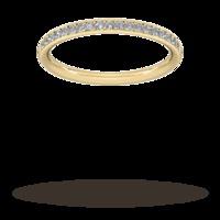 0.18 Carat Total Weight Brilliant Cut Grain Set Diamond Wedding Ring In 18 Carat Yellow Gold - Ring Size O