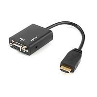 0.1M 0.3FT V1.3 HDMI Convertor Cable with VGA and Audio Output 0.1M