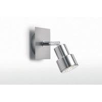 0173 exel brushed aluminium halogen single spotlight fitting