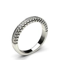 0.10ct. Pave Setting Half Eternity Diamond Ring