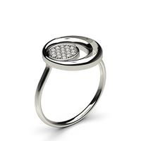 0.10ct. Pave Setting Round Diamond Delicate Ring