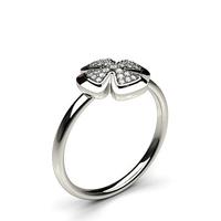 0.15ct. Pave Setting Round Diamond Delicate Ring